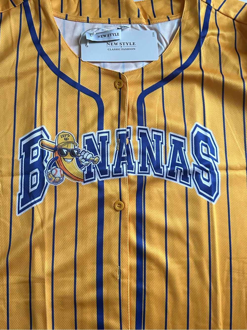 Women’s button Bananas Baseball Shirt